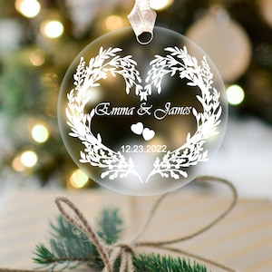 Personalized Wedding Ornament: Acrylic Custom Favor, Bulk Gift