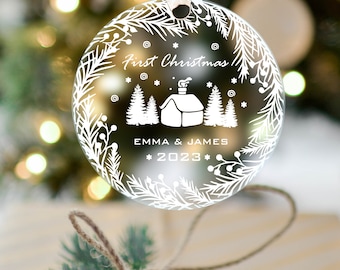 Personalized Acrylic Christmas Ornament: Custom Wedding Favor, Logo Ornament