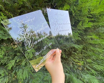 Acrylic Wedding Invitation: Elegant Transparent Invitations