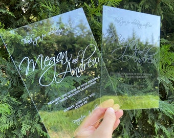Acrylic Wedding Invitation: Elegant Plexiglass Invitations