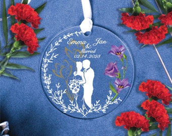Personalized Acrylic Wedding Ornament 2024: Custom Favor Gift
