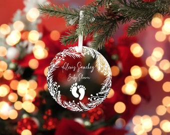 Personalized Acrylic Christmas Ornament: Custom Wedding Favor, Logo Ornament