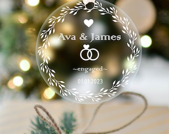 Personalized Wedding Ornament: Acrylic Custom Favor, Bulk Gift
