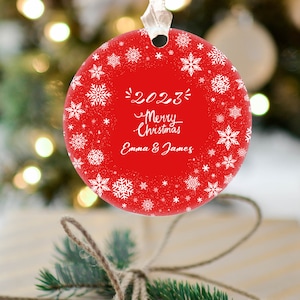 Décorations de Noël, cadeau de Noël, décoration personnalisée, cadeau de mariage personnalisé, Noël personnalisé, décoration de votre logo, logo d&#39;invité de Noël