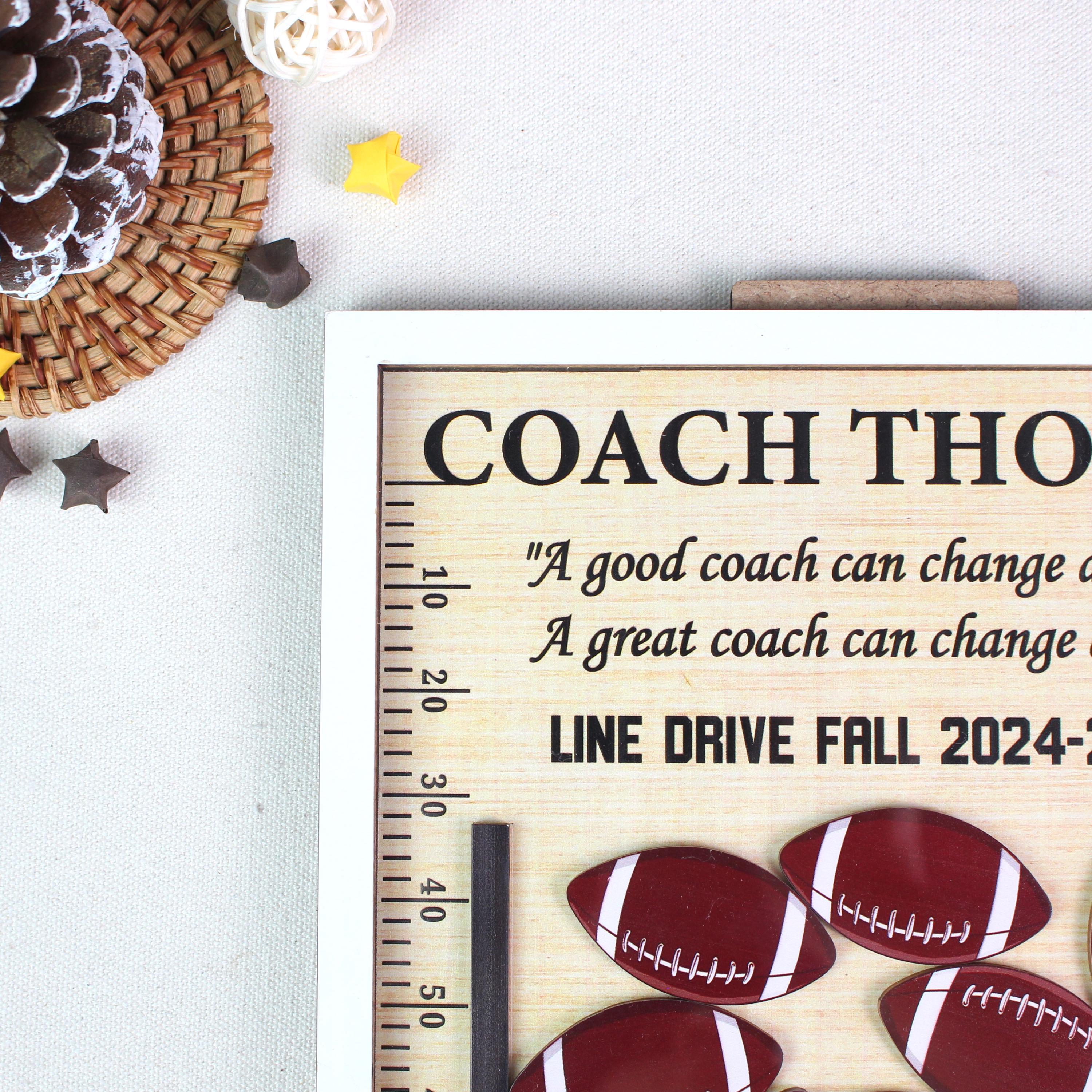 Personalized American Football Coach Sign, Custom Football Team Member ...