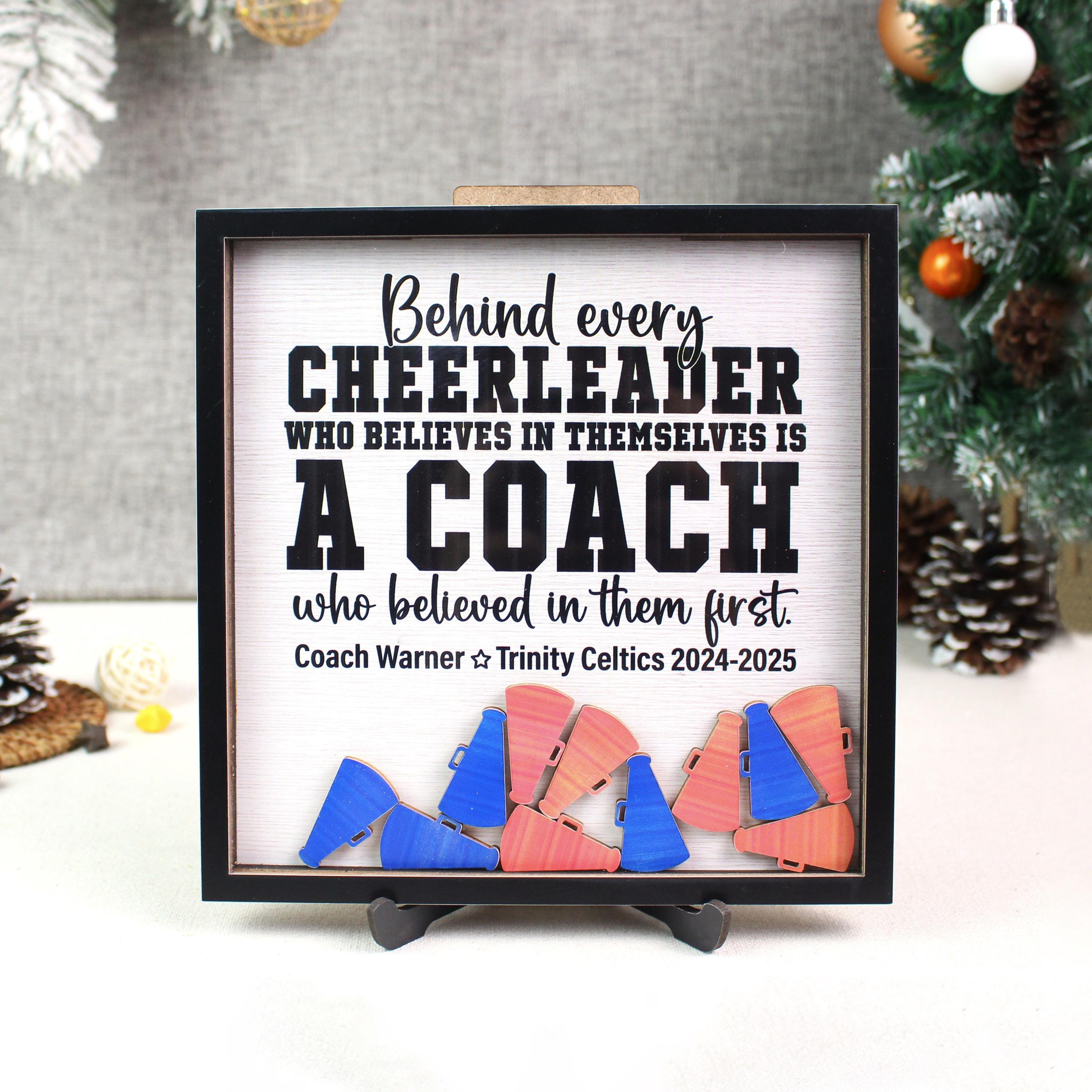Personalized Cheer Team Signing Frame, Coach With Team Name Sign ...