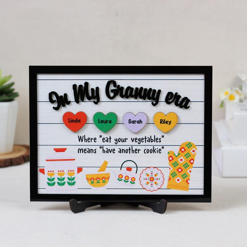 Personalized in My Grammy Era Sign, Custom Kitchen Decor, 3D Wood ...