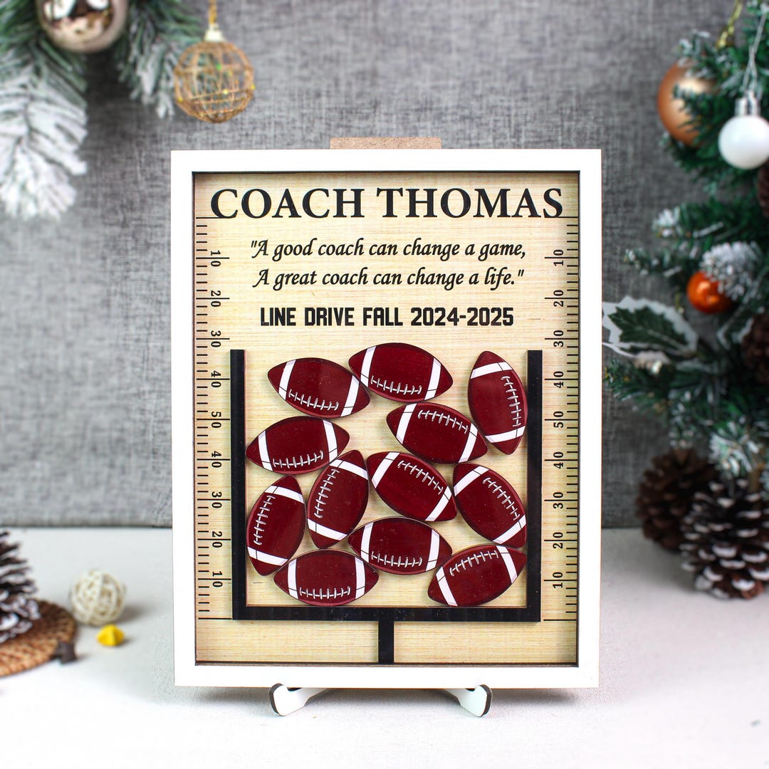 Personalized American Football Coach Sign, Custom Football Team Member ...