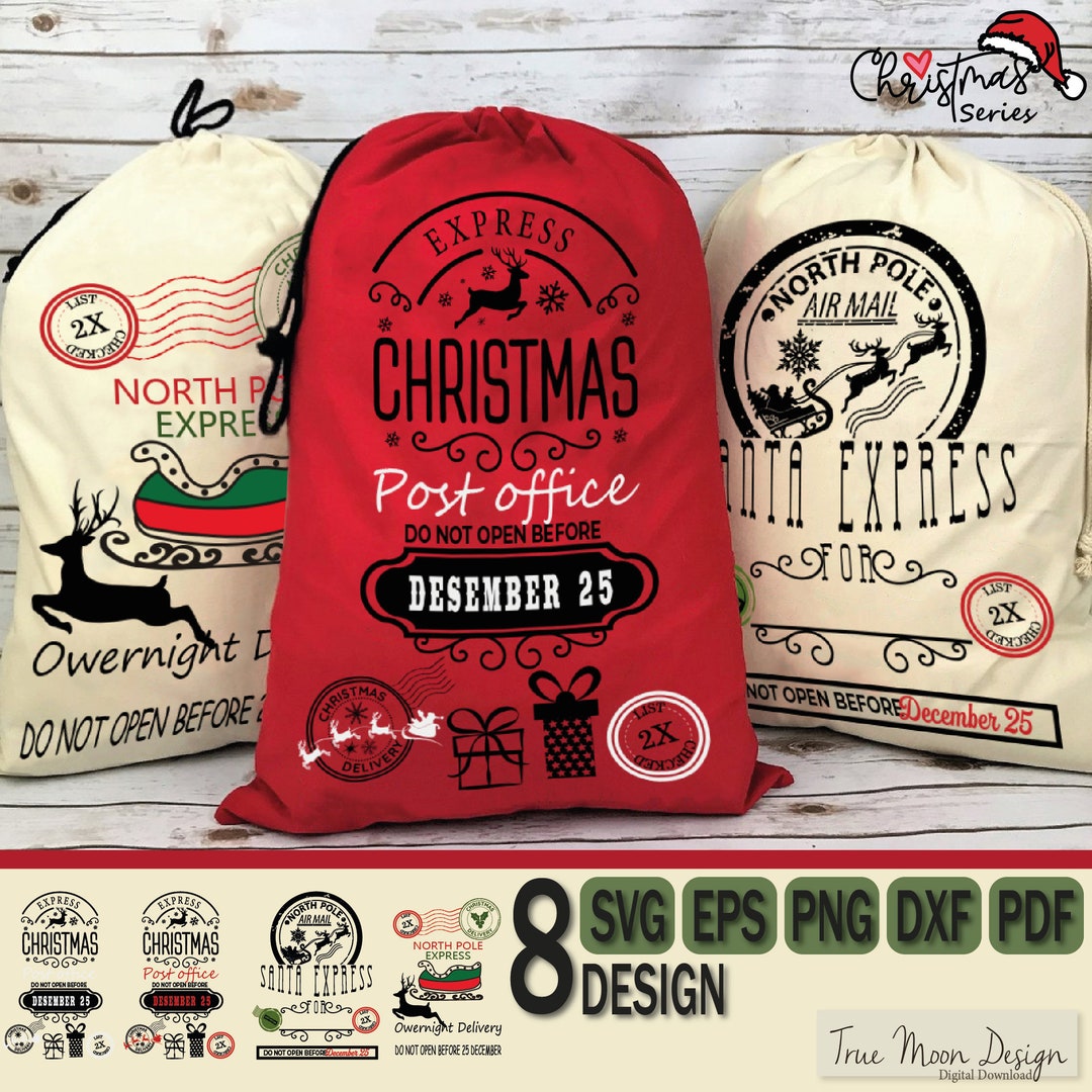 Svg Santa Sack Santa Bag Svg North Pole Express Santa - Etsy