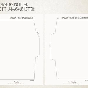 Printable Stationery Set With Envelopes Printable Letter - Etsy