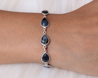 Bracciale in Pietersite / Bracciale in argento sterling 925 / Bracciale fatto a mano / Gioielli regolabili / Regalo di compleanno per lei