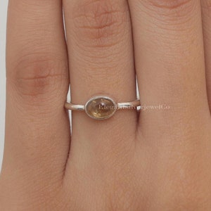 Citrine Ring / 925 Sterling Silver Ring / November Birthstone Ring / Handmade Ring / Women Silver Jewellery / Wedding Gift For Her