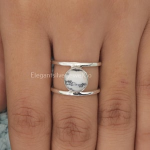 Dendrite Opal Ring / 925 Sterling Silver Ring / Natural Gemstone Ring / Women Silver Ring / Minimalist Jewelry / Handmade Ring
