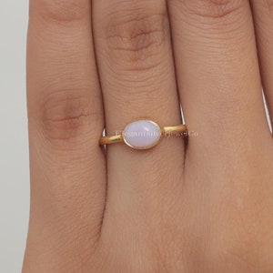 Pink Opal Ring / 925 Sterling Silver Ring / Oval Gemstone Ring / Women Jewelry / Bohemian Ring / Elegant Ring / All Ring Size Available