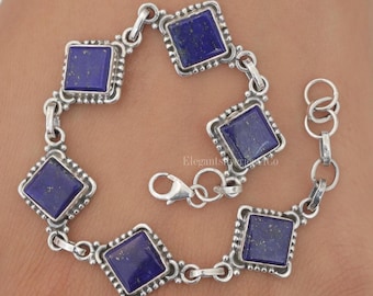 Bracciale Blu in Argento 925, Oro Rosa 9kt e sigillo personalizzabile