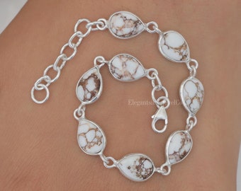 Wild Horse Bracelet / 925 Sterling Silver Bracelet / Handmade Bracelet / Natural Gemstone Jewelry / Halloween Bracelet / Gift For Her