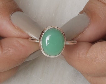 Anello in argento sterling 925, anello con pietra portafortuna