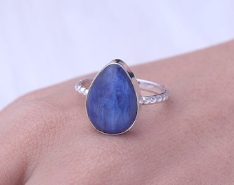Kyanite Ring / 925 Sterling Silver Ring / Blue Gemstone Ring / Women Silver Jewelry / Handmade Ring / All Ring size Available