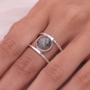 Black Rutile Quartz Ring / 925 Sterling Silver Ring / April Birthstone Ring / Handmade Ring / Hippie Jewelry / Women Ring / Gift for Her