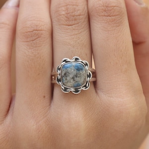 k2 Jasper Ring / 925 Sterling Silver Ring / Natural Gemstone Ring / Handmade Silver Jewelry / Elegant Ring / All Ring Size Available