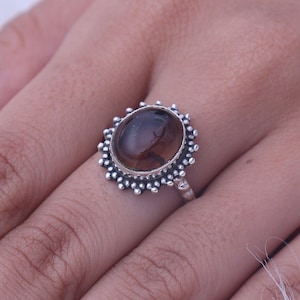 Natur Bernstein Ring / Natürlicher Bernstein Ring / Handgefertigter Ring / Schmuck / Halloween Schmuck / Solitär Ring / Jubiläum Geschenk