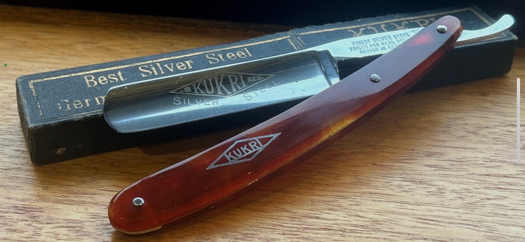 KUKRI Vintage KUKRI Silver Steel Razor Made in Solingen, 13/16 20.1 Mm ...