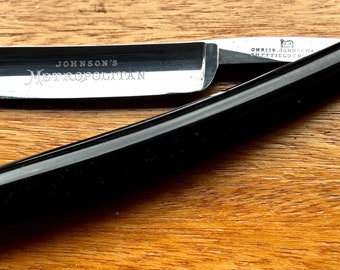 Vintage “Metropolitan” by Chris Johnson Sheffield made and ground from Sheffield steel cut throat/straight/folding hollow ground razor.