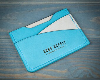 Handmade Italian Leather Card Holder | Minimalist Luxury Gift for Men & Women | Handmade Leather Slim Wallet  |  Bishop XL - Lisco BB