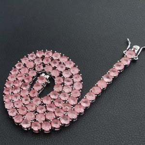 Tennis choker/armband met in het laboratorium gekweekte diamanten: 18K witgouden afwerking, paarse, roze, groene en smaragdgroene kraag, met diamanten bezette ketting voor heren en dames, op maat gemaakt