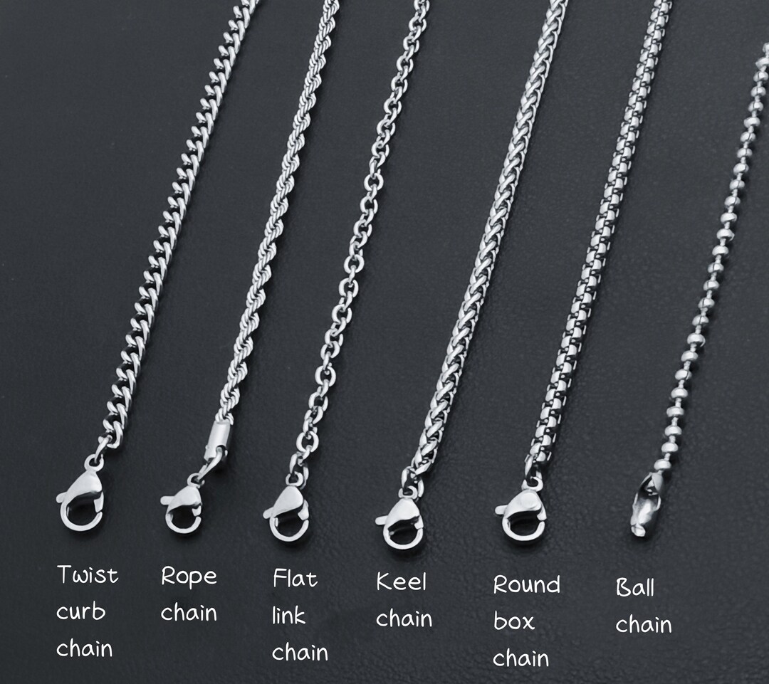ネックレス・チョーカー [LAN ARCHIVE_official] A 2-Way Surgical Ball Chain Necklace Metro Jewelry Men's Stainless Steel Two Tone 5MM Round Box