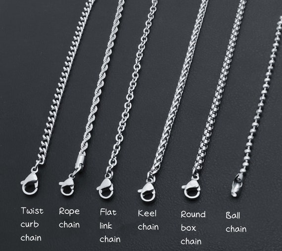 Stainless Steel Chain, Cable Chain, Wheat Chain, Rope Chain, Box