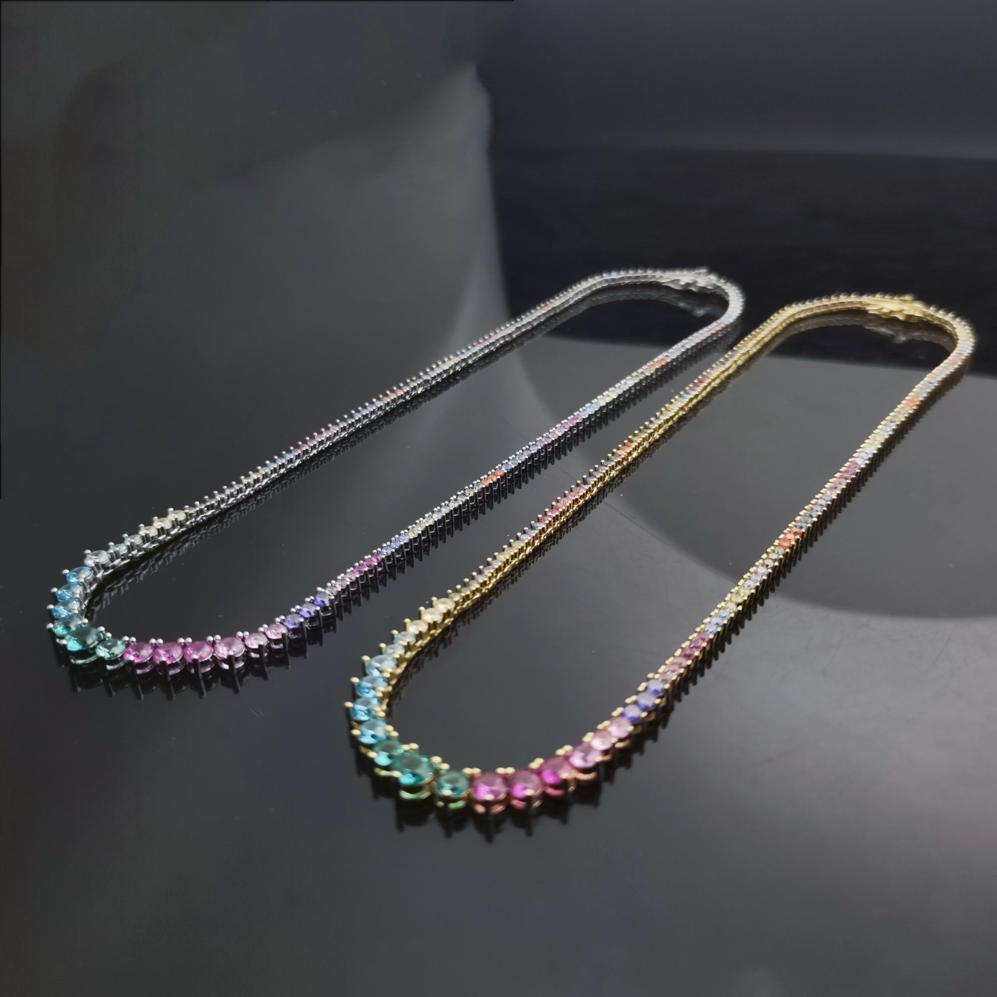 Collana Con Catena A Spina Di Pesce In Oro Rosa 10K - Foto 11