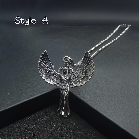 Angel Wing Necklace Stainless Steel Feather Pendant Buy 3D