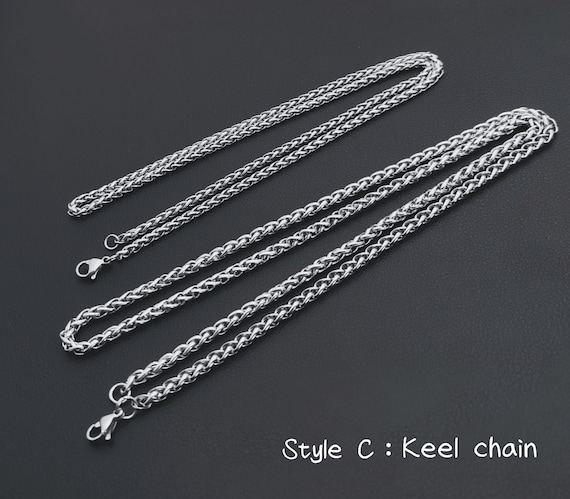 Rolo Chain Necklace 4mm 316L Surgical Stainless Steel Rolo Chain Necklace 4mm 316L Surgical Stainless Steel