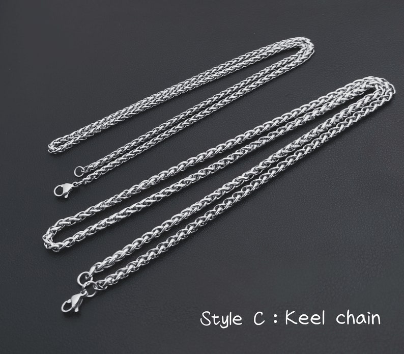 2/2.5/3/4mm,1618 20222426283032,stainless Steel Necklace,keel Chain
