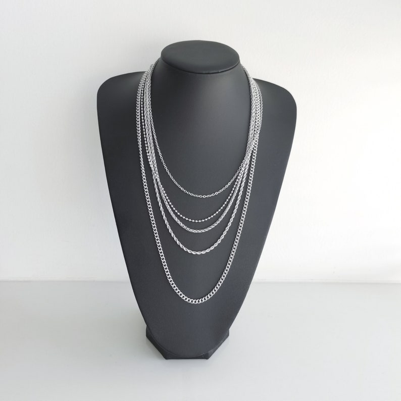 2/2.5/3/4mm,1618 20222426283032,stainless Steel Necklace,keel Chain