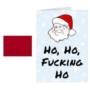 Premium Qualität Weihnachtskarte - unhöflich / lustiger Erwachsener Humor Beleidigung