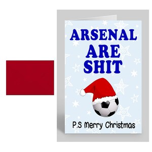 Arsenal Weihnachtskarte - Lustige Fußball Premium Qualität Weihnachtskarte