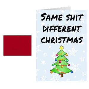 Carte de Noël de qualité supérieure - humour adulte grossier / drôle insulte plaisanterie