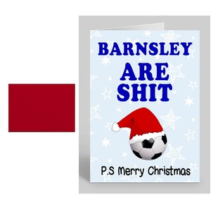 Barnsley Weihnachtskarte - Lustige Fußball Premium Qualität Weihnachtskarte