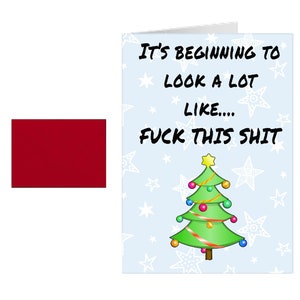 Premium Kwaliteit Kerstkaart - onbeleefde / grappige volwassen humor belediging banter