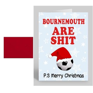 Bournemouth Weihnachtskarte - Lustige Fußball Weihnachtskarte