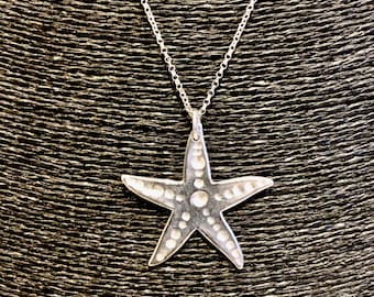 Starfish Pendant, Silver Necklace, Handmade, Valentines Gift, Silver Pendant, For Girlfriend, Unique Gift, Gift For Wife, Mothers Day Gift