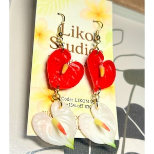 Doubles Anthurium Minis • Earrings