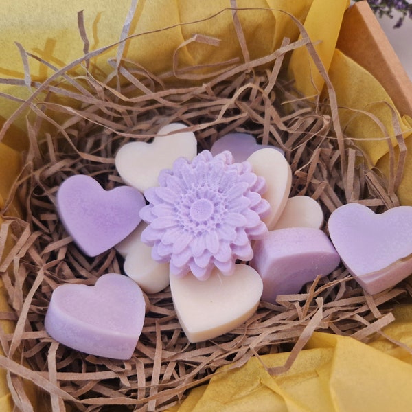 Soy Wax Melts, Lemon and Lavender, Gift Set For Her, Rose & Coconut Wax Melts, Home Fragrance, Handmade Gifts, Aromatherapy, Relaxing Scents