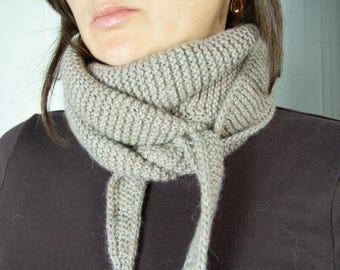 Scandinavian Knit Scarf Pattern PDF, Easy Beginner Wrap, Minimalist Shawl (PDF)