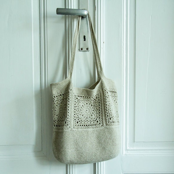 Modèle au crochet | Sac carré grand-mère | Modèle de sac au crochet | Sac Boho | Modèle de sac fourre-tout au crochet