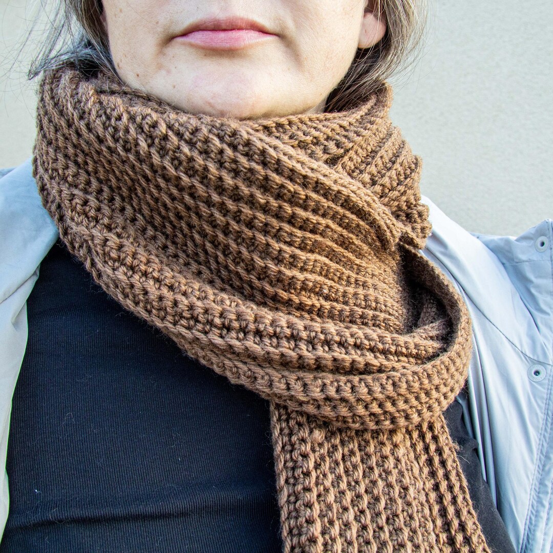 Crochet Pattern | Ribbed Scarf DK Yarn | PDF Pattern and Video Tutorial ...