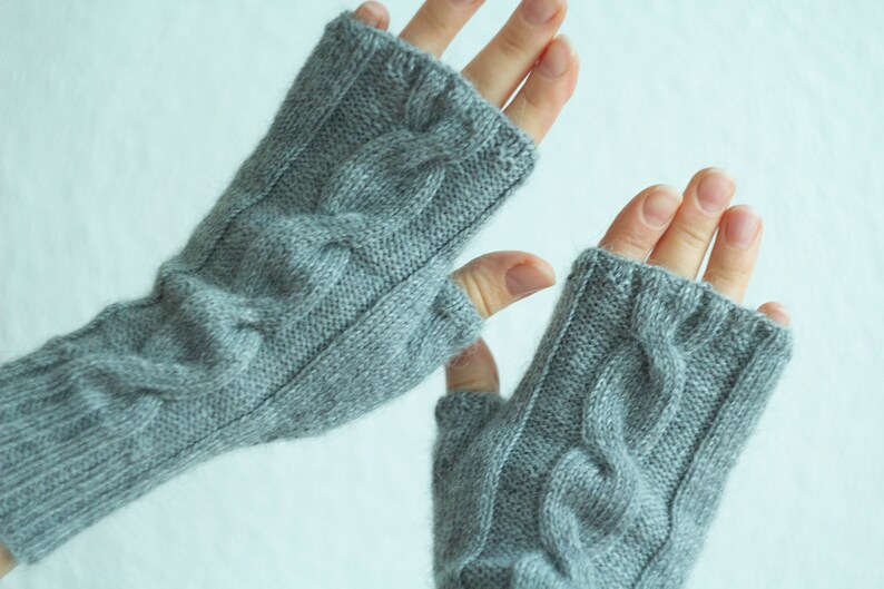 Fingerless Gloves Knitting Pattern Fingerless Mittens Knit Etsy
