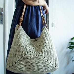 Crochet Bag Pattern PDF, Boho Tote, Granny Square Summer Bag (English)